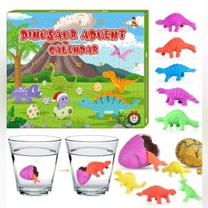 Kids Dinosaur Advent Calendar 24 Surprise Eggs with Mini Dino Toys NEW